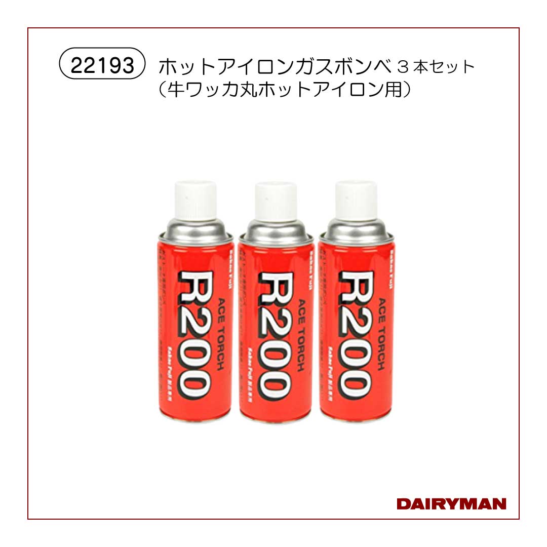 ホットアイロンガスボンベ3本セット